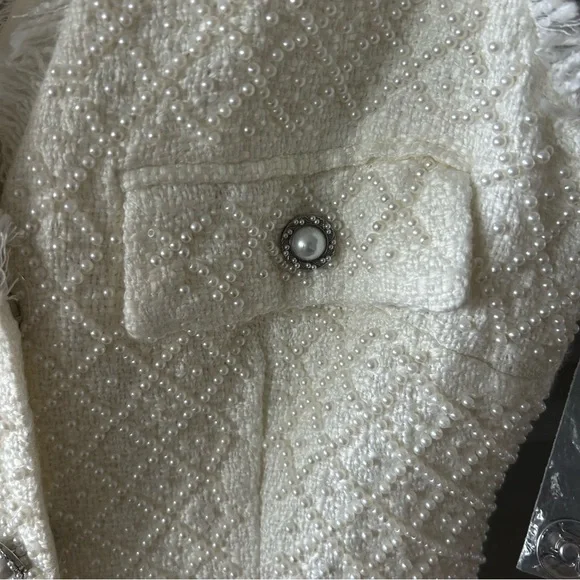 NWT Anthropologie BHLDN Ella Tweed Pearl Dress Bridal - Picture 11 of 11